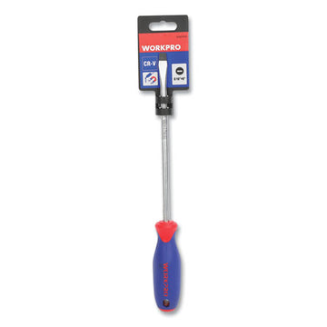 Workpro® Straight-handle Cushion-grip Screwdriver, 5-16" Slotted Tip, 8" Shaft freeshipping - TVN Wholesale